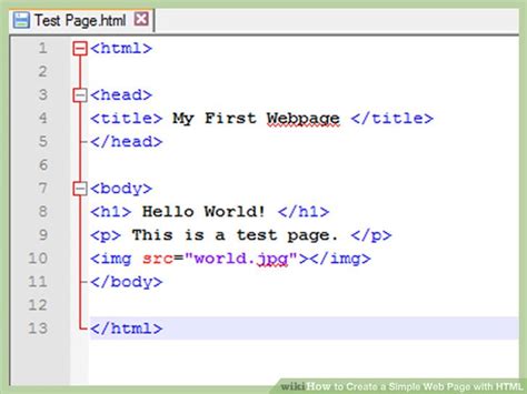 How To Create A Simple Web Page With Html With Examples