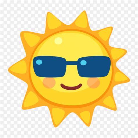 Smiling Sun With Sunglasses Vector Png Similar Png