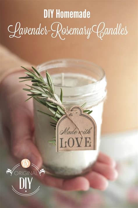 DIY Homemade Candles (with natural lavender-rosemary scent) - Live Simply