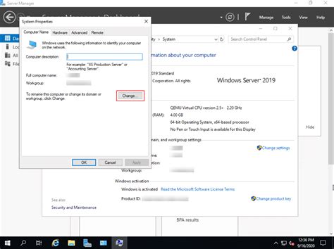 How To Change The Hostname On Windows Server 2019
