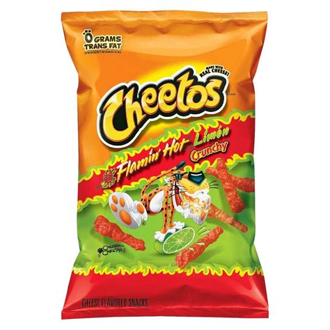 Cheetos Crunchy Flamin Hot Limón Cheese Flavored Snacks 85oz Cheetos Crunchy Cheetos