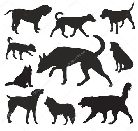 Dog Silhouettes Vector Stock Vector Image By ©erinvilar 86553728