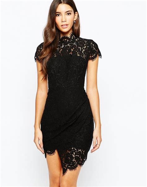 Love Triangle High Neck Lace Dress With Wrap Skirt At High