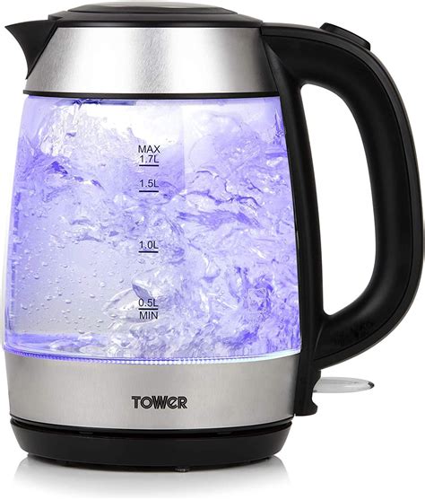 Tower T10040 Fast Rapid Boil Glass Kettle Cordless With Easy Grip