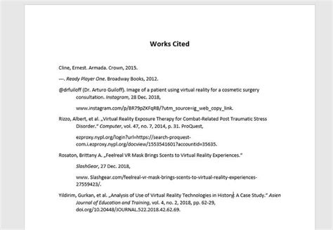 Works Cited Page How To Do It Right