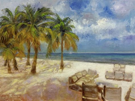 Aruba Beach Painting By Sun Sohovich Fine Art America