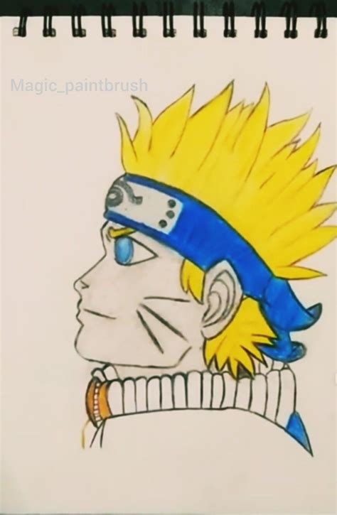Naruto Colour Pencil Drawing