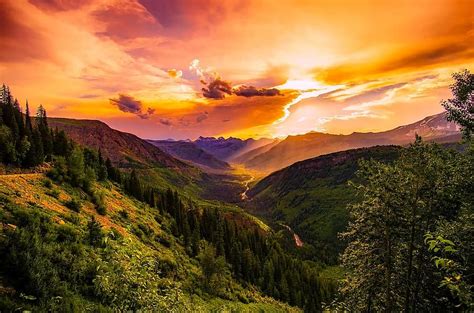 Montana Sunset Dusk Sky Clouds Beautiful Colors Colorful