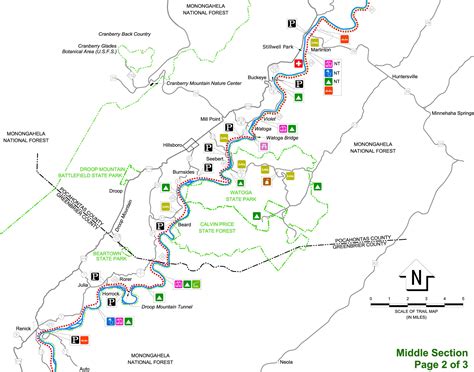 Greenbrier River Trail Map With Mile Markers Map Resu