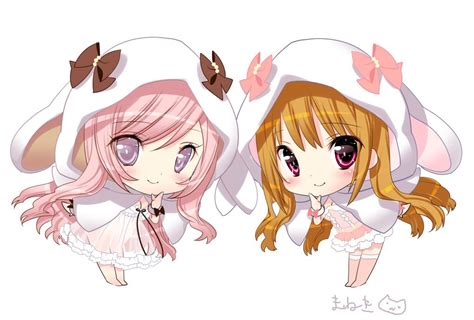 Kawaii Anime Girl Twins