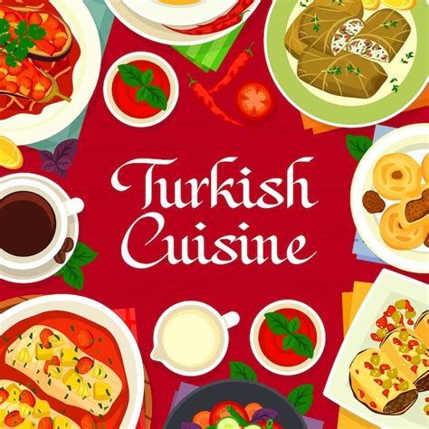 Premium Vector Turkish Cuisine Menu Cover Vector Turkey Food