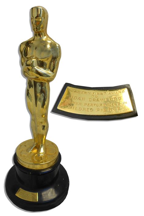 Lot Detail Joan Crawfords Best Actress Academy Award Oscar For