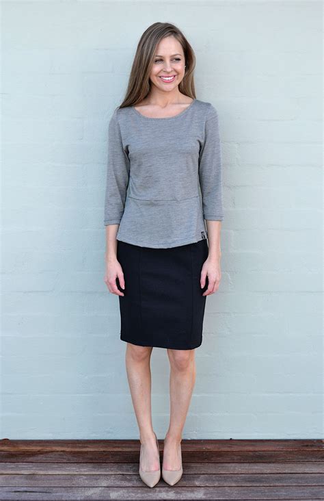 Straight Skirt Womens Black Straight Office Wool Skirt Smitten