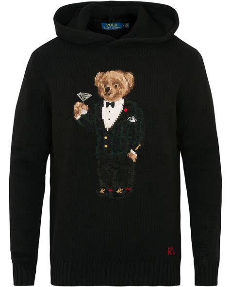 Brand name polo ralph lauren product name fleece bear hoodie color andover heather price. Polo Ralph Lauren Wool/Cashmere Martini Bear Hoodie Black ...