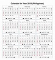 Philippines 2019 Holidays Blank Editable Printable Calendar 2856x2656 ...