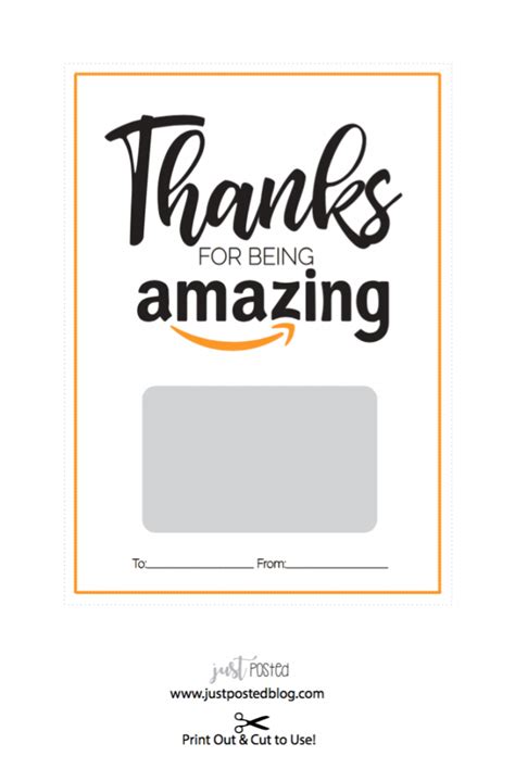 Free Printable For An Amazon T Card Just Posted