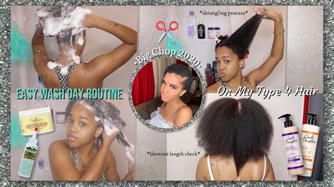 EASY WASH DAY ROUTINE ON NATURAL TYPE HAIR Hair Growth Tips Years Post Big Chop YouTube
