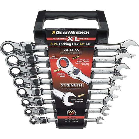 Gearwrench Xl Locking Flex Wrenches 8 Pc Sae Set Model Eht85798 Northern Tool