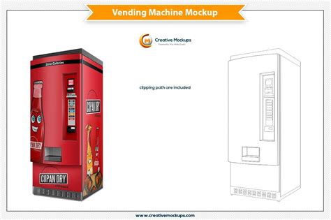 Vending Machine Mockup Template Mockup Template Templates Label Design