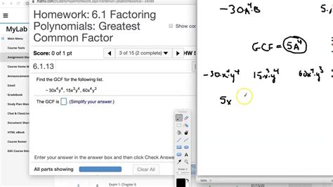Algebra 2 Section 61 Greatest Common Factoring Youtube