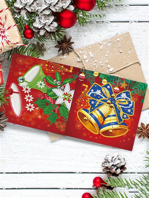 8pcs Christmas Card Diy Diamond Painting Kits