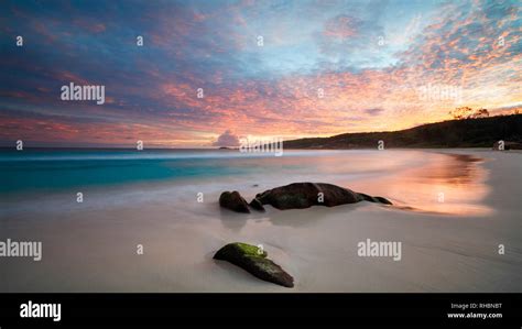 Art Beautiful Sunset Over The Tropical Beach Stock Photo Alamy