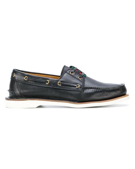 Gucci Boat Shoes In Blue For Men Lyst