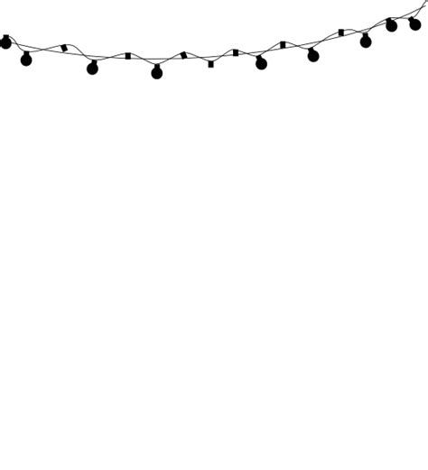 String Of Lights Clipart Black And White