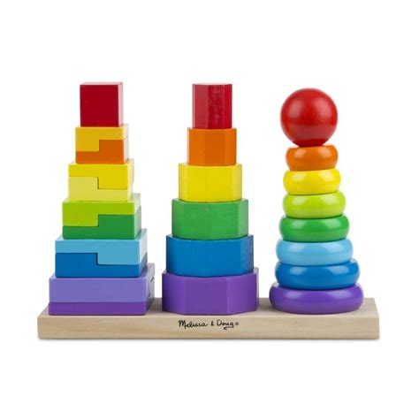 Melissa And Doug Geometric Stacker Toddler Wooden Classic Toys Online