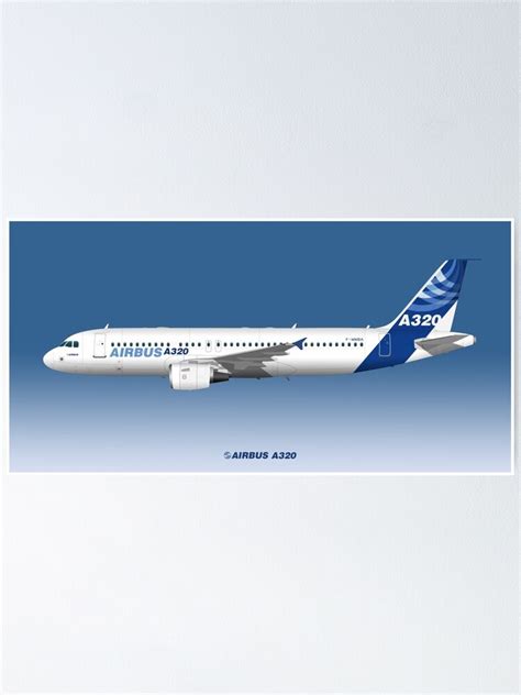 Airbus A320 With Winglets Blue Version Poster For Sale By