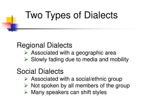 Ppt The Issue Of Dialect Powerpoint Presentation Free Download Id