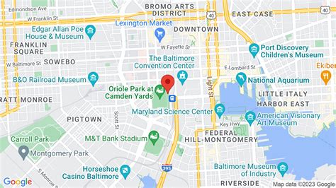 Oriole Park At Camden Yards In Baltimore Md Concerts Tickets Map