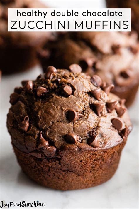 The Best Healthy Double Chocolate Zucchini Muffins Recipe These Easy