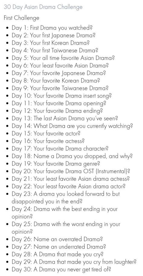 30 Day Asian Drama Challenge K Drama Amino