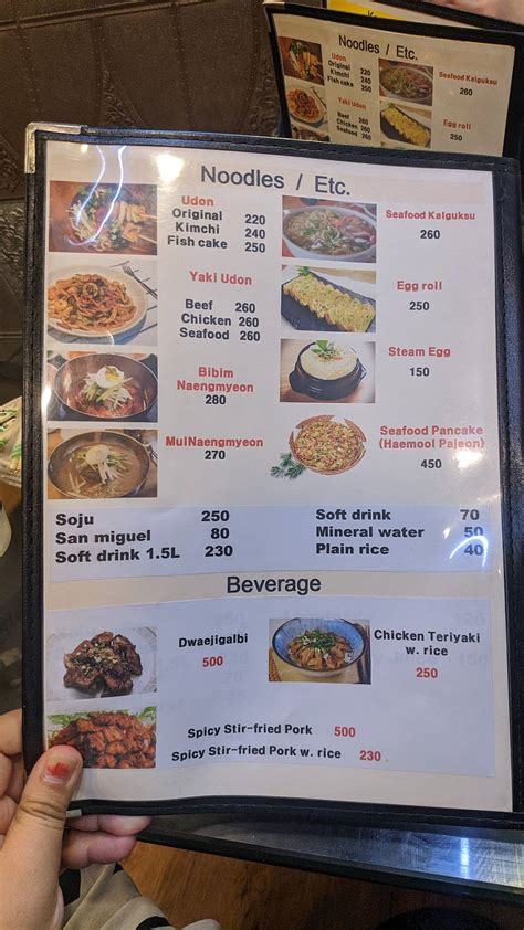 Menu At Salang Restaurant Pasig