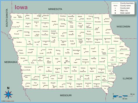County Map Of Iowa State
