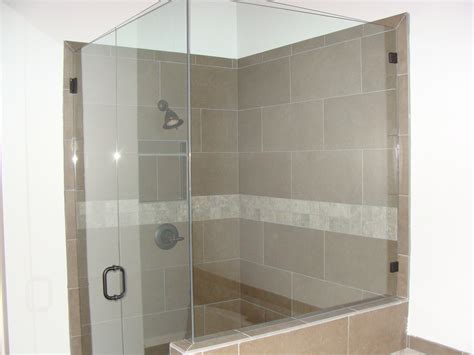 Frameless Glass Shower With Knee Wall Example Knee Wall Glass Shower Master Bath Dean