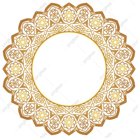 Golden Luxury Frame Vector Art Png Luxury Golden Circle Frame