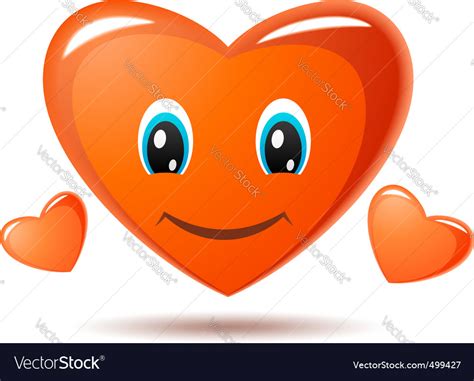 Smiling Heart Royalty Free Vector Image Vectorstock