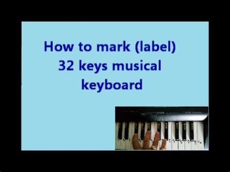 Homcom mini battery organ piano microphone stool 32 key keyboard kids toy. How to mark (label) 32 keys keyboard - YouTube