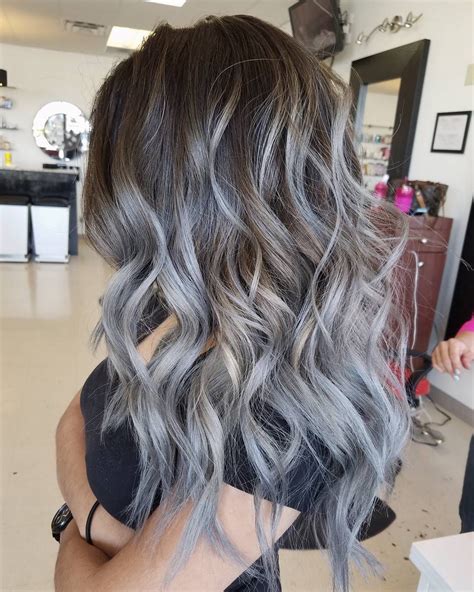 Medium Brown Hair With Silver Highlights Fashionblog