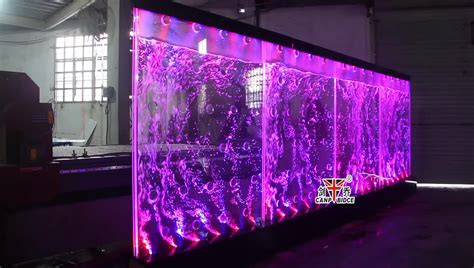 Modern Indoor Water Features Decoration Led Water Bubble Panel Wall