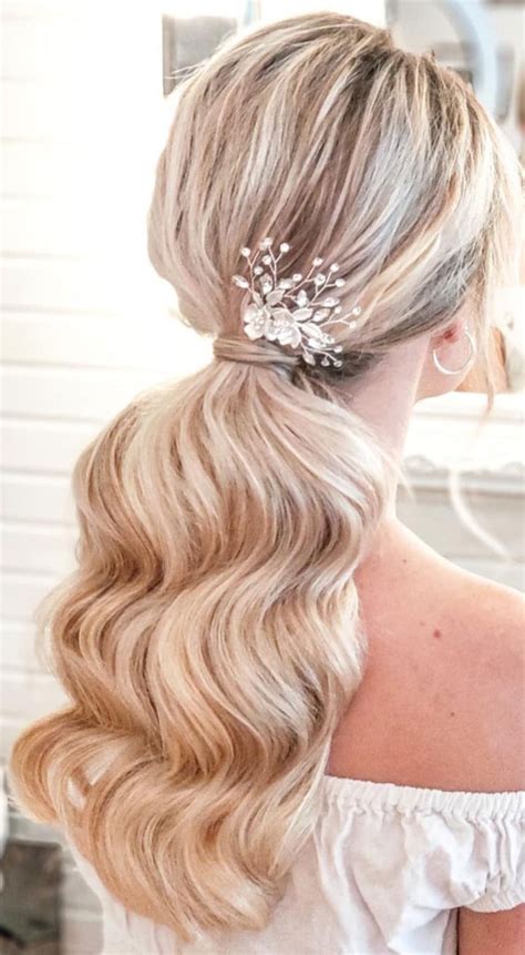 59 Gorgeous Wedding Hairstyles In 2022 Blonde Glamorous Ponytail