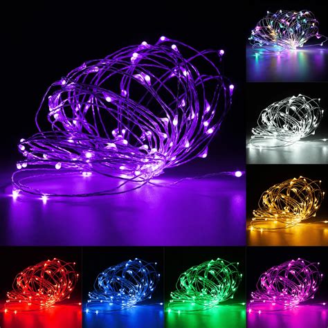 Usb Led String Light 10m 100leds Silver Wire Christmas Outdoor Lighting
