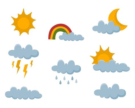 Weather Clipart Illustration Vector Collection 14915238 Vector Art At