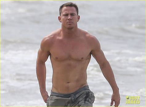 Channing Tatum Goes Shirtless Shows Off His Perfect Body For A Family Beach Day Photo