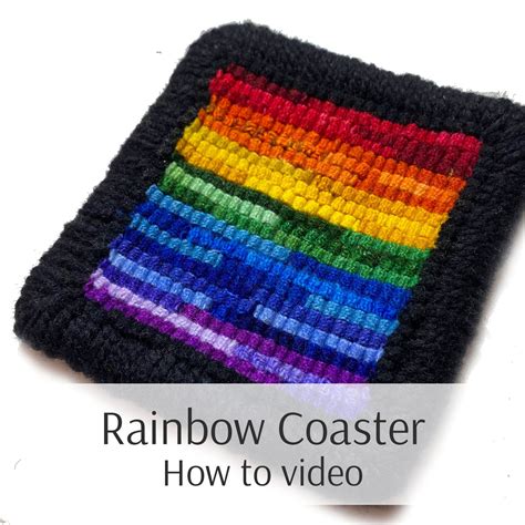 Rainbow Coaster Rug Hooking Project Loopy Wool Supply