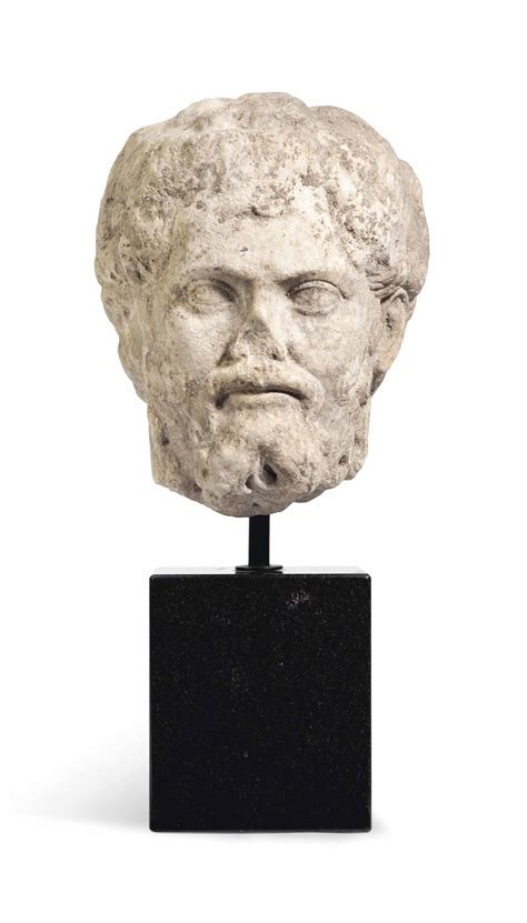 A Roman Marble Portrait Head Of Emperor Septimius Severus