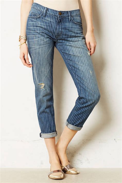 Currentelliott Fling Pin Striped Jeans In Blue Lyst