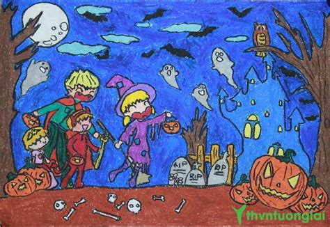 Gợi ý Vẽ Tranh đề Tài Lễ Hội Halloween đơn Giản Và đẹp Nhất